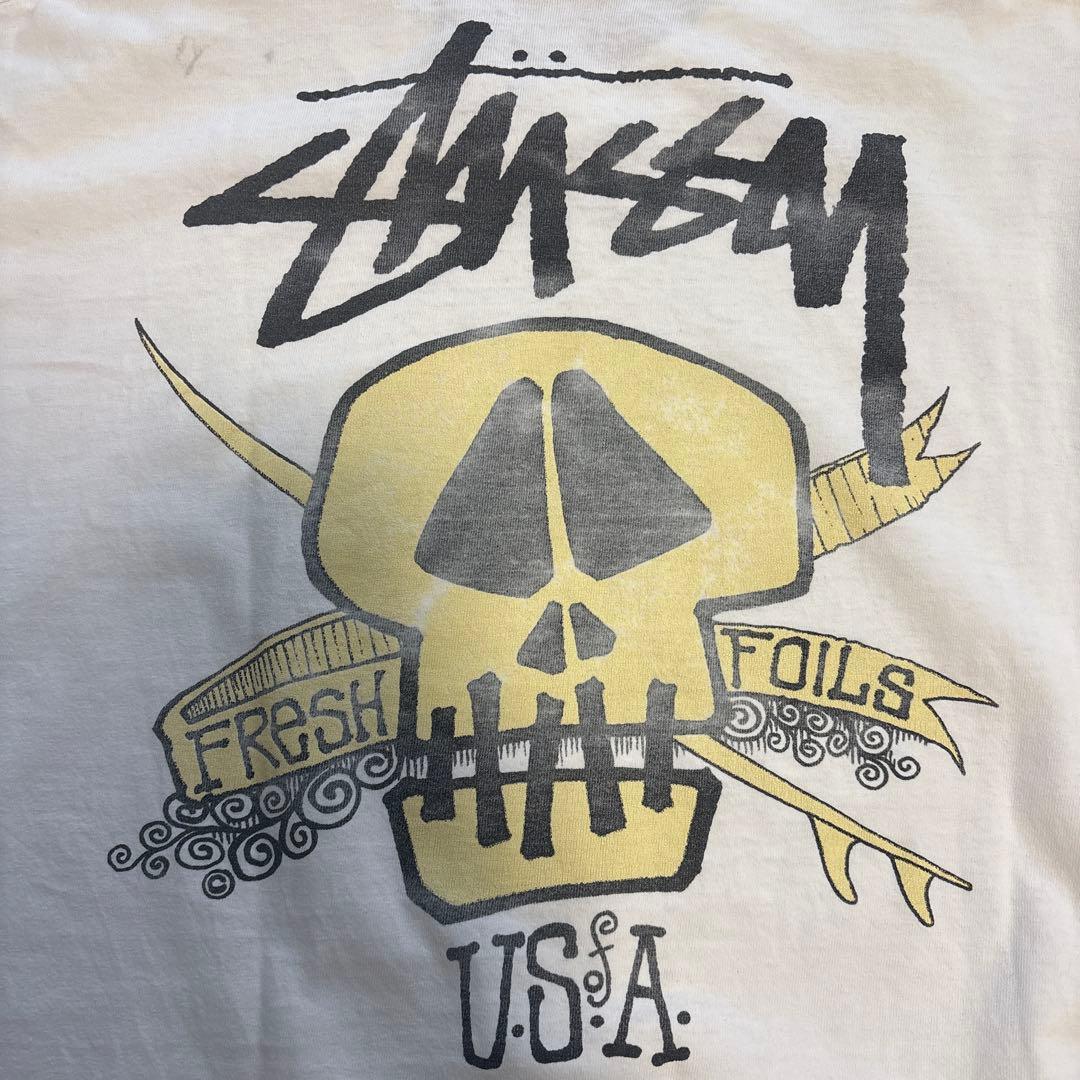 OLD STUSSY 黒タグ 80'S スカル usa製 Lサイズ