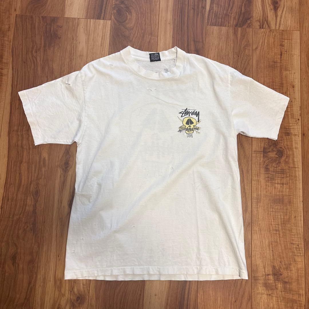 OLD STUSSY 黒タグ 80'S スカル usa製 Lサイズ