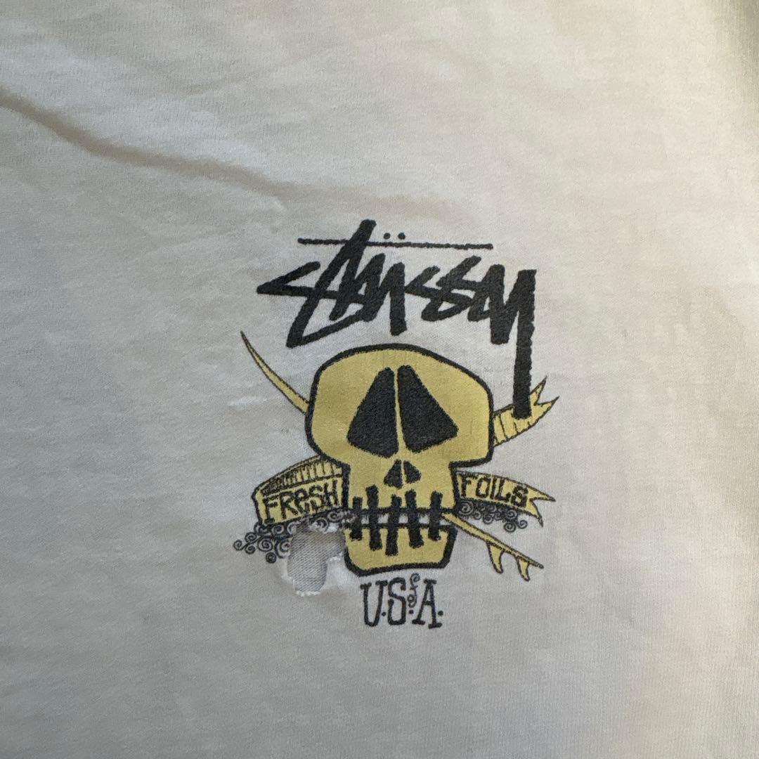 OLD STUSSY 黒タグ 80'S スカル usa製 Lサイズ