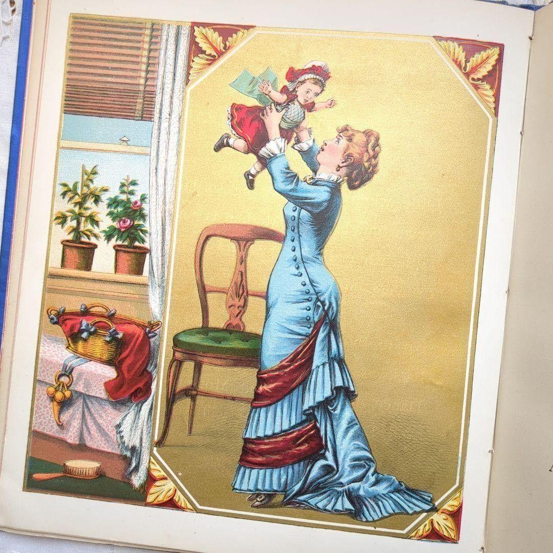 超稀少1880アンティーク絵本 児童書 洋書古書 ヴンテージ ヴィクトリアン