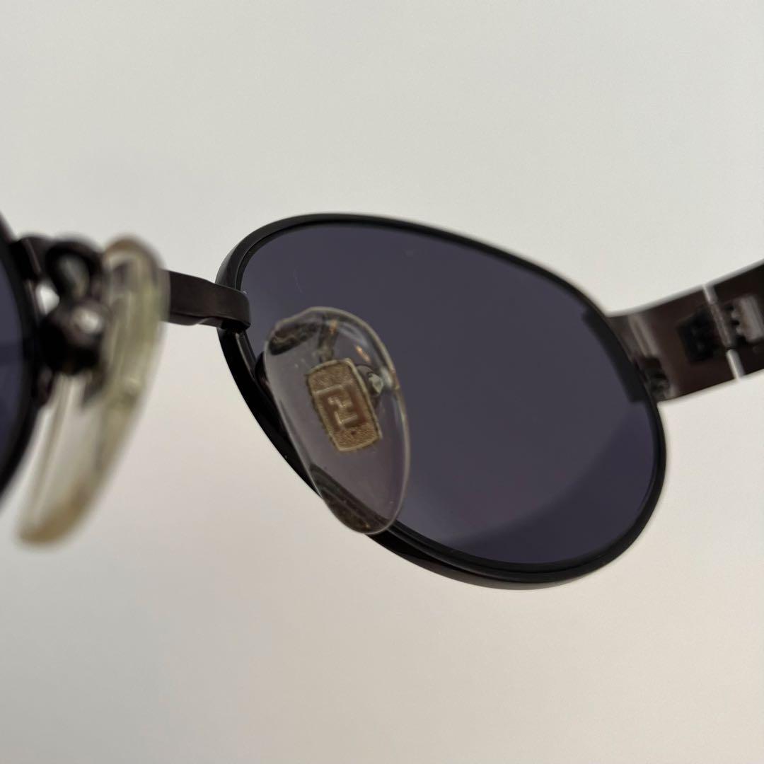 希少 FENDI サングラス y2k 90s FF ズッカ柄 オーバル 茶・黒