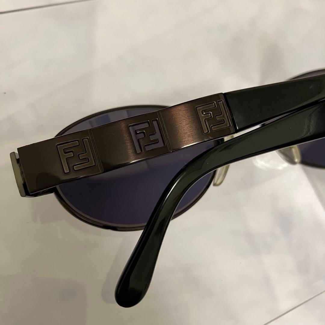 希少 FENDI サングラス y2k 90s FF ズッカ柄 オーバル 茶・黒