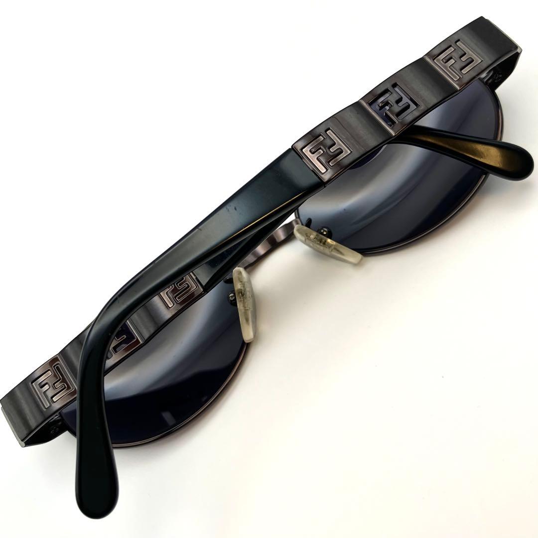 希少 FENDI サングラス y2k 90s FF ズッカ柄 オーバル 茶・黒