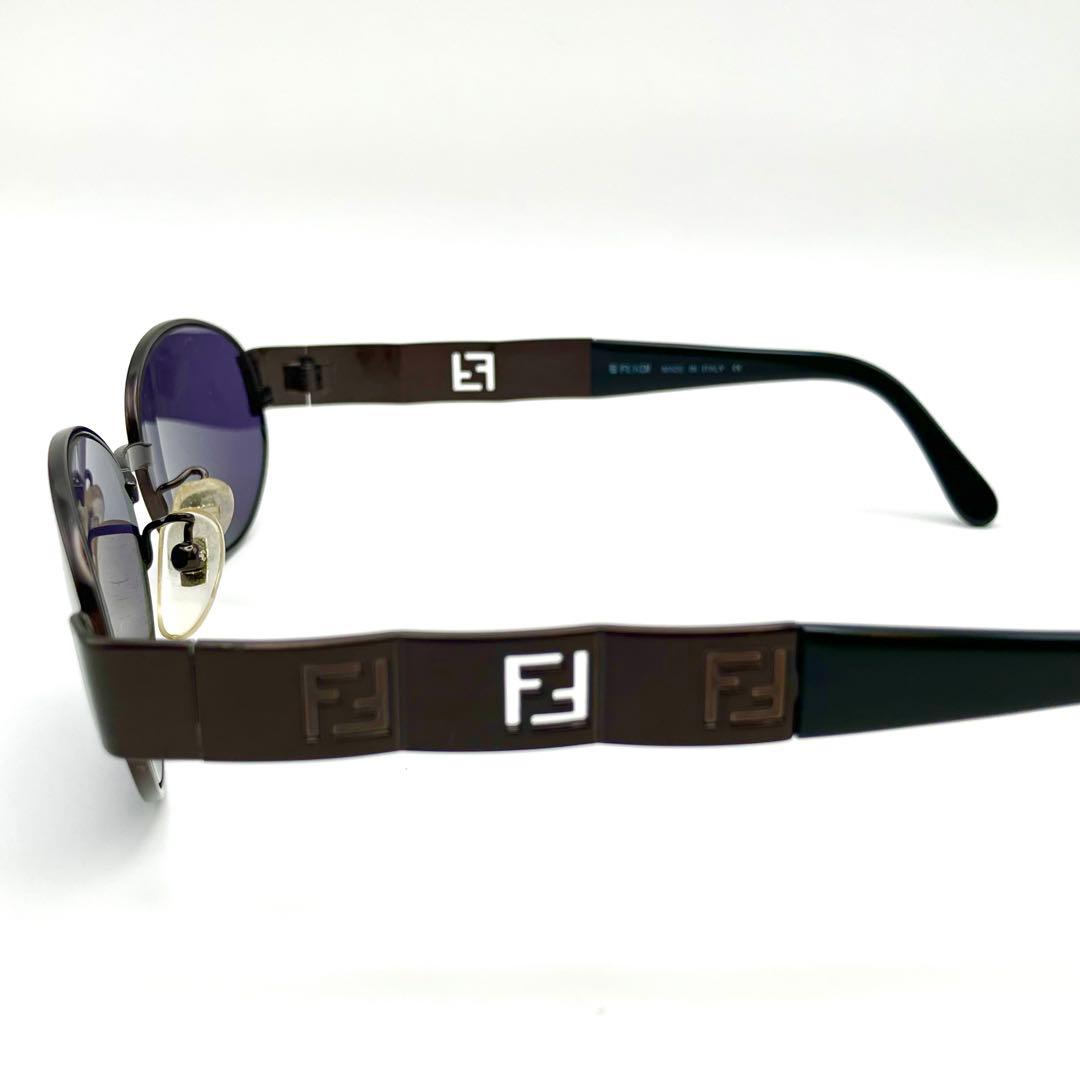 希少 FENDI サングラス y2k 90s FF ズッカ柄 オーバル 茶・黒