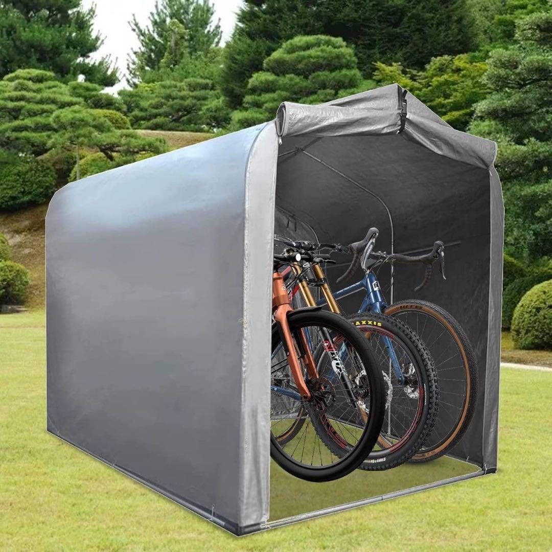 自転車ガレージ グレー 165x157x222cm