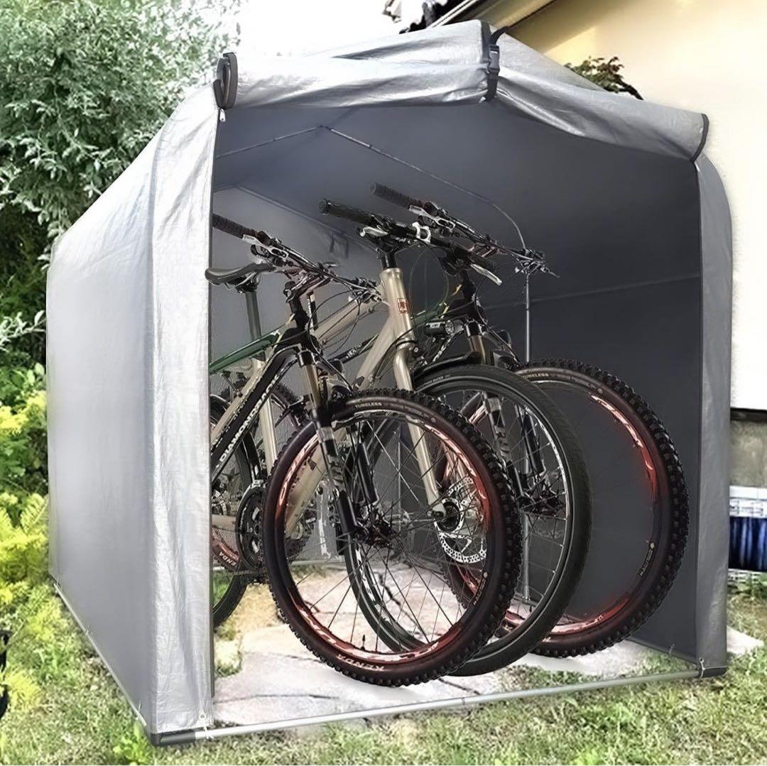 自転車ガレージ グレー 165x157x222cm