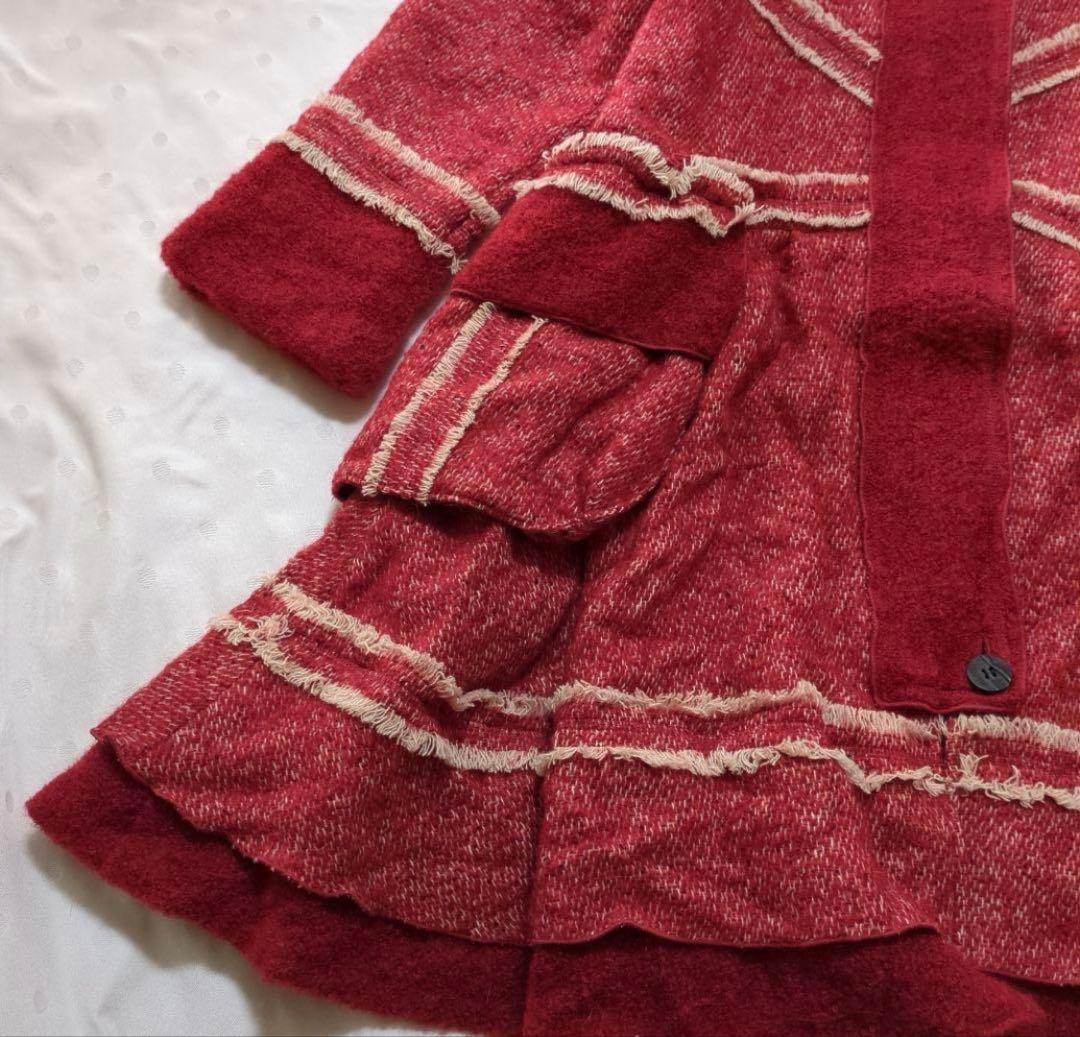 e*.様 《エイココンドウ》《ロングコート》《美品》《42》《アルパカ》《ウール