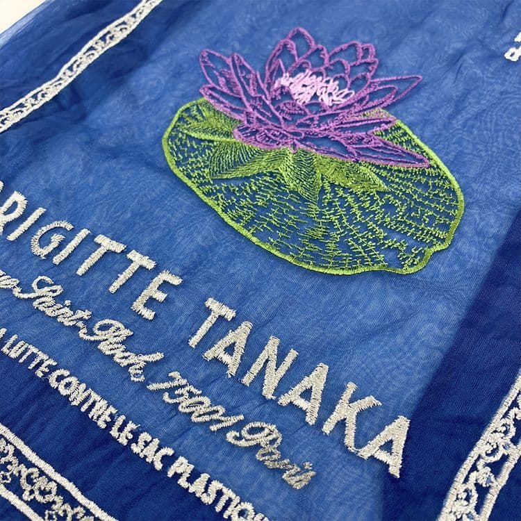 モネ展 睡蓮のとき オーガンジー刺繍バッグ BRIGITTE TANAKA