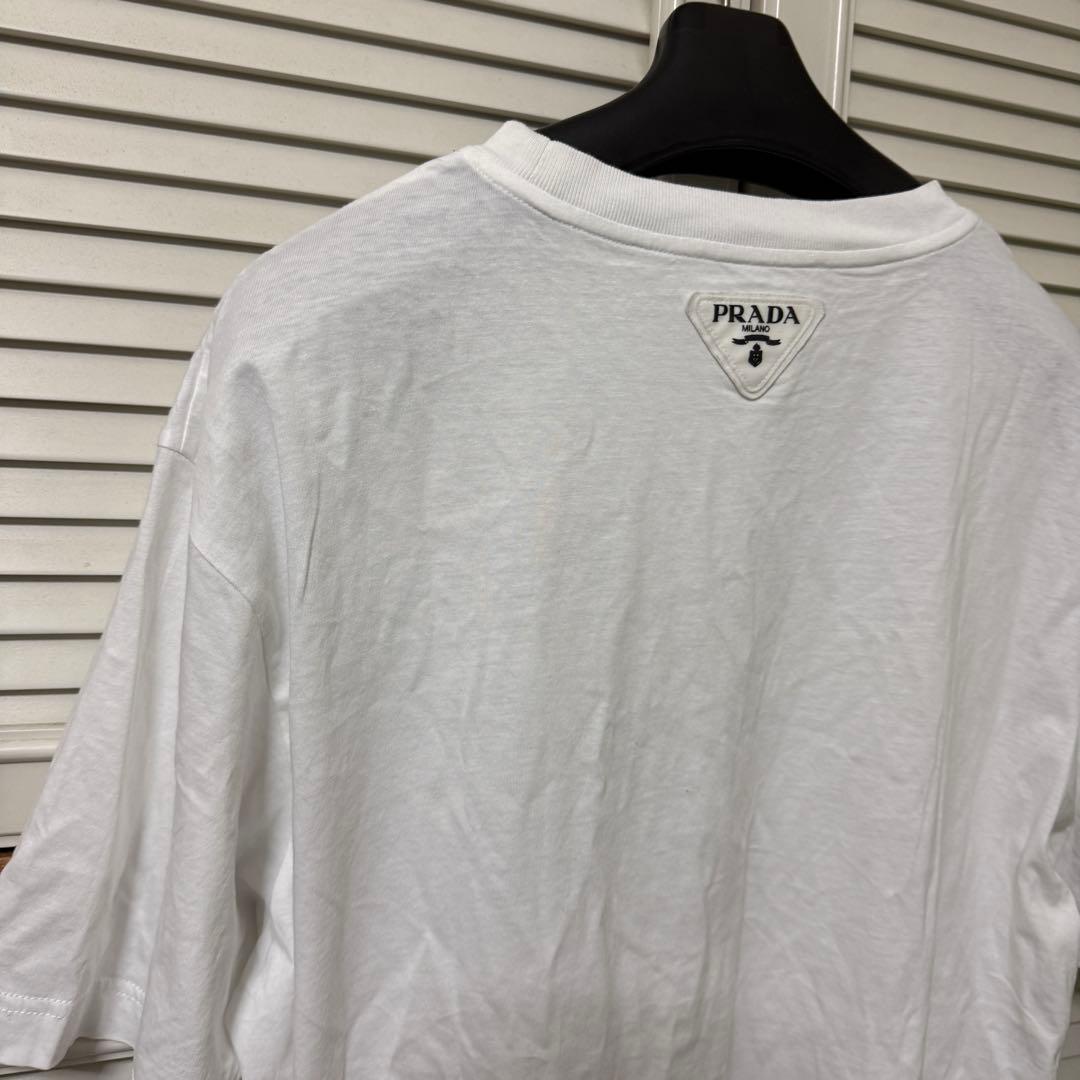 美品　プラダ　半袖シャツ　マーメイド　22SS 三角ロゴ　白