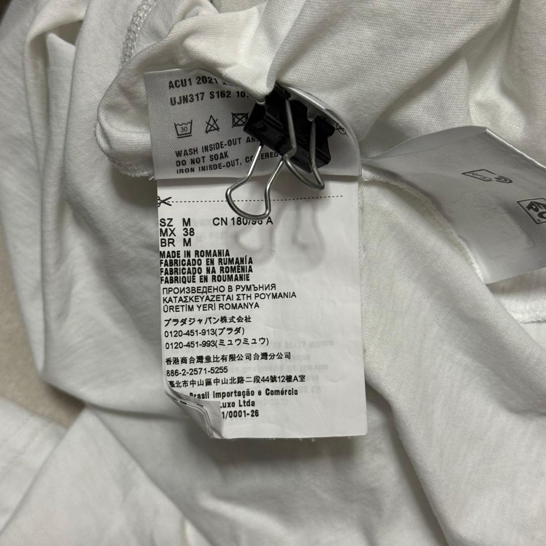 美品　プラダ　半袖シャツ　マーメイド　22SS 三角ロゴ　白