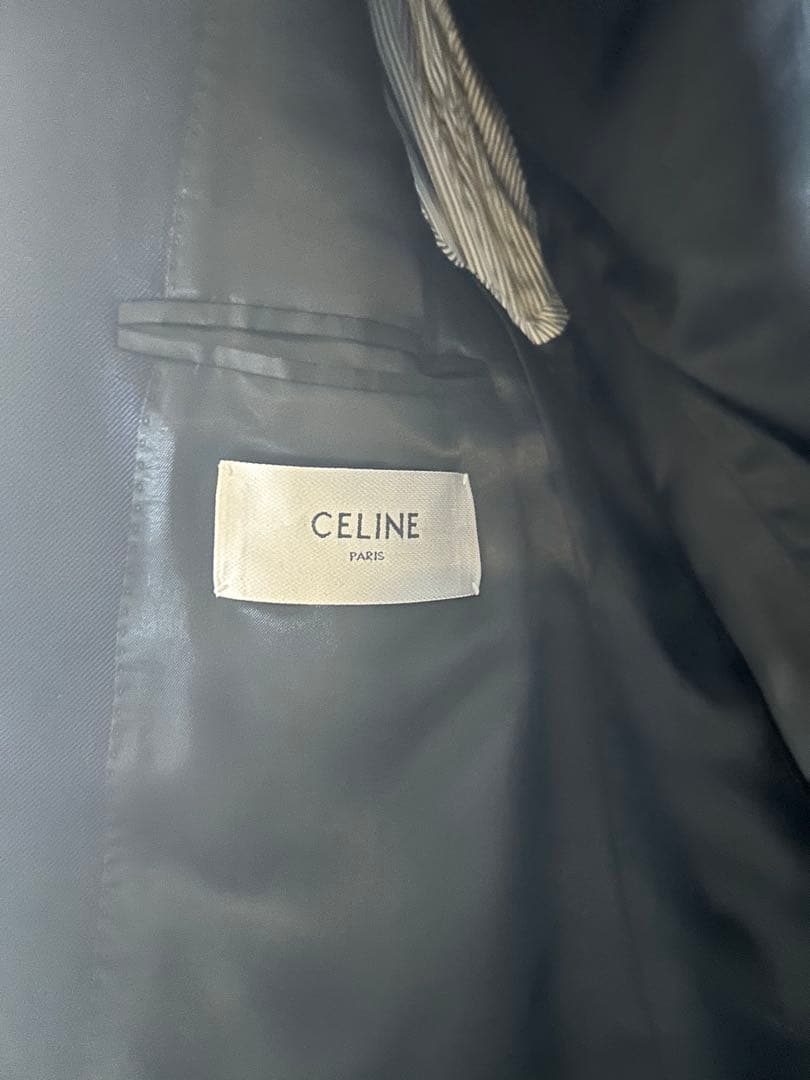 CELINE　ネイビーダブルブレストジャケット　サイズ44　エディスリマン