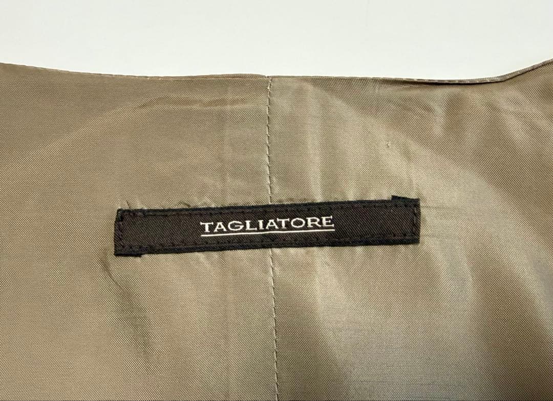 【美品】TAGLIATORE シルク混ジャケット＋ジレ 46イタリア製