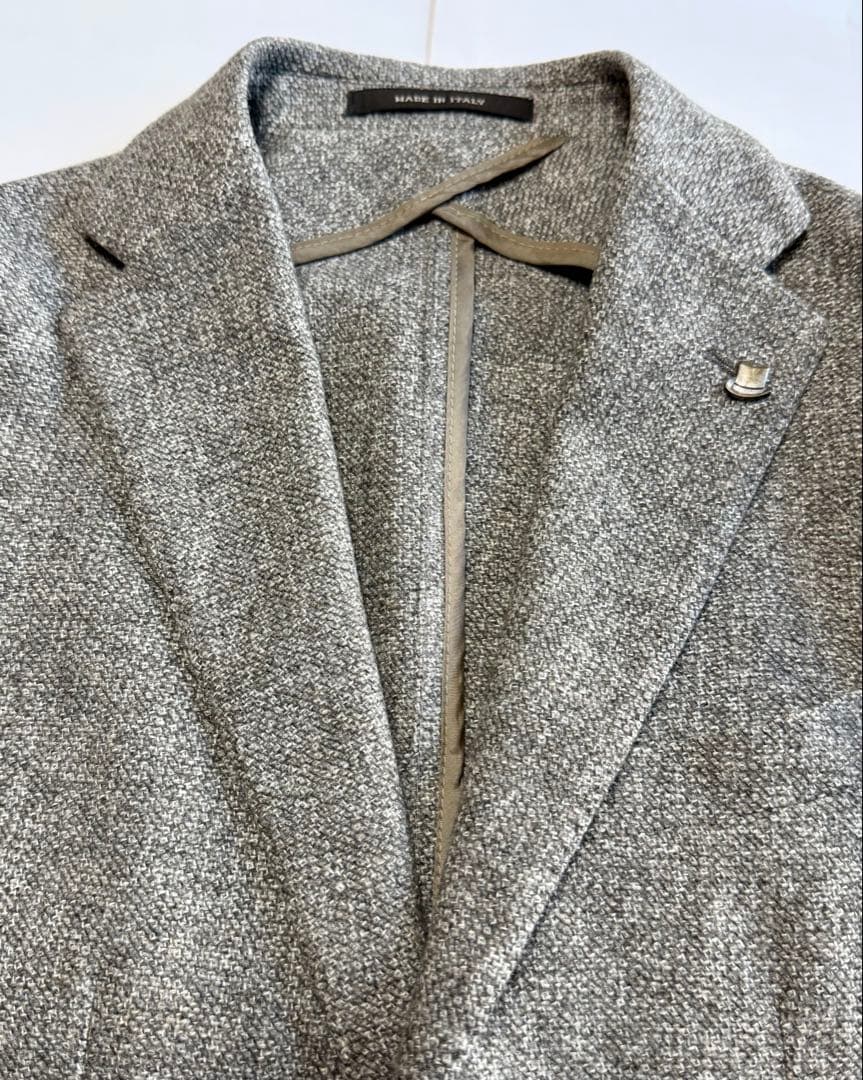 【美品】TAGLIATORE シルク混ジャケット＋ジレ 46イタリア製