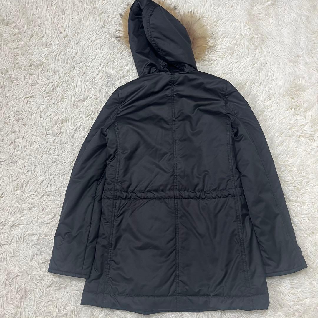 極美品 バーバリーブルーレーベル 中綿コート ラクーンファー ノバチェック 36