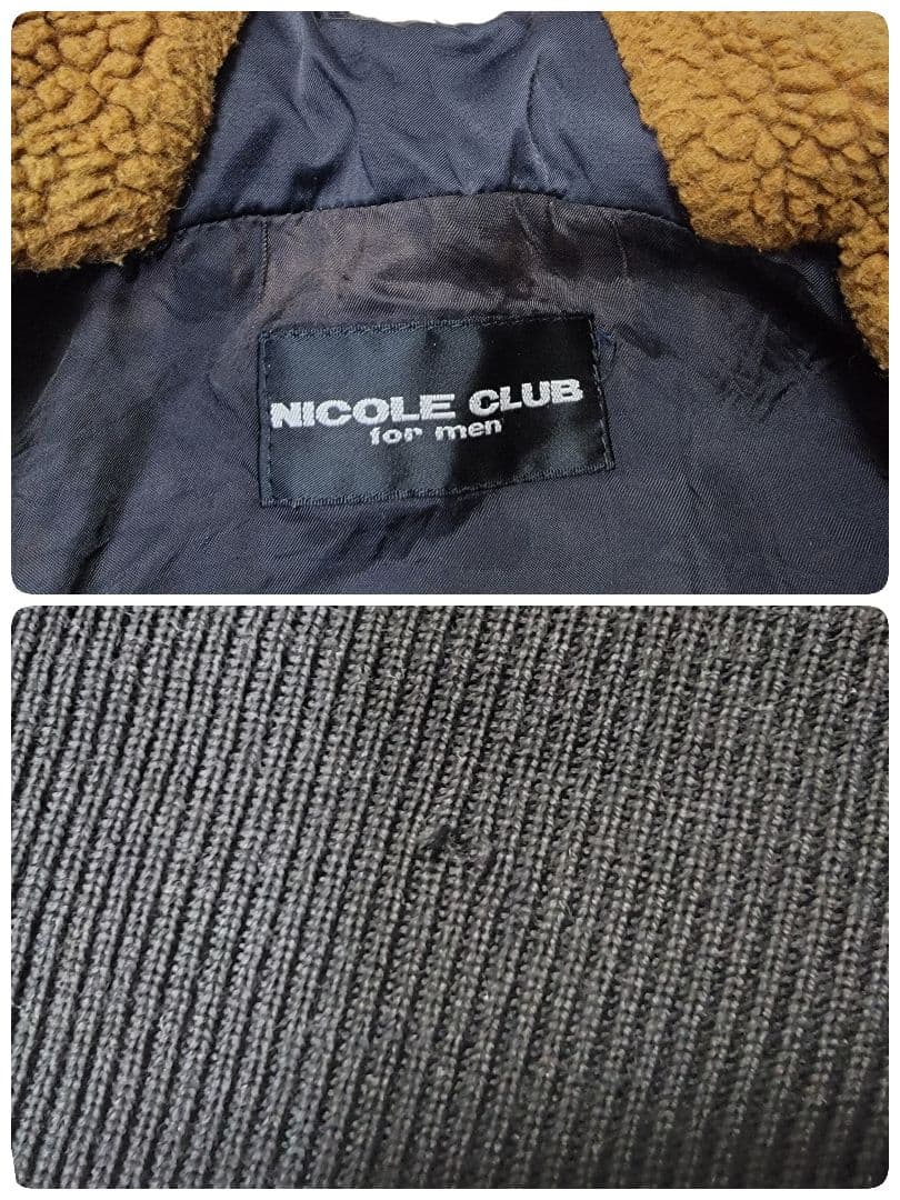 希少 80S ニコルクラブ NICOLE 短丈 N-2B フライトジャケット 紺