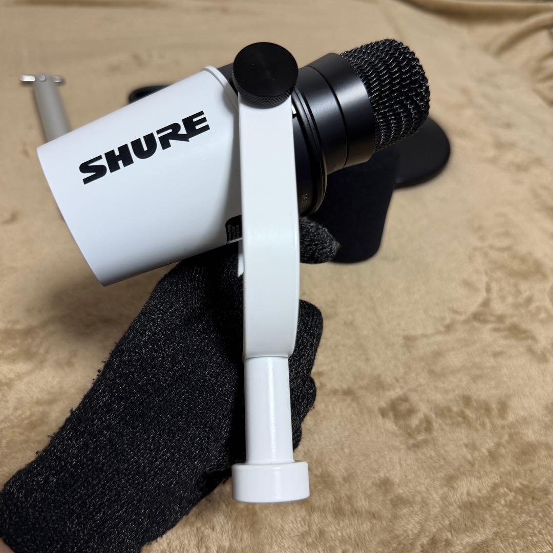 【美品2セット】SHURE MV7+ ホワイト| オーディオテクニカスタンド付き