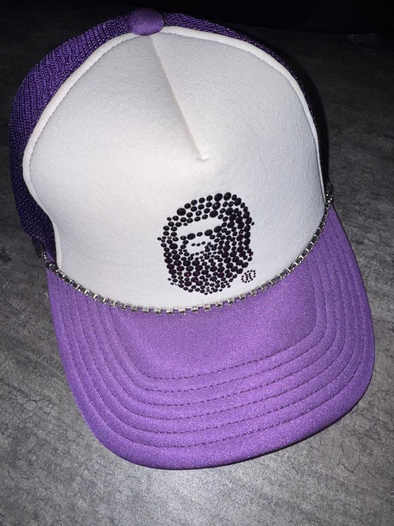 帽子 BAPE Ape Head Crystal Stone Mesh Cap