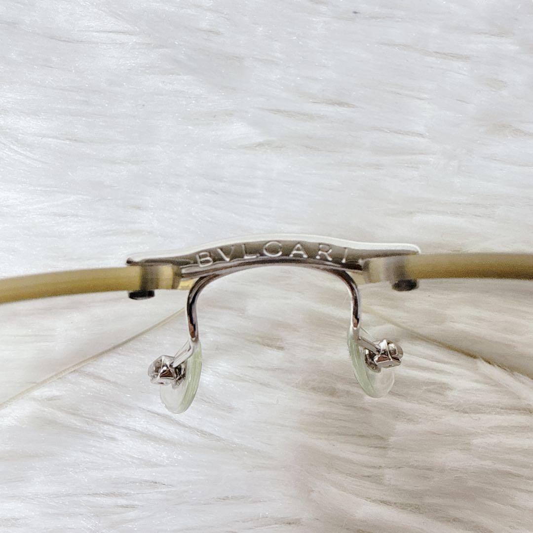 小物 BVLGARI rimless silver logo sunglasses