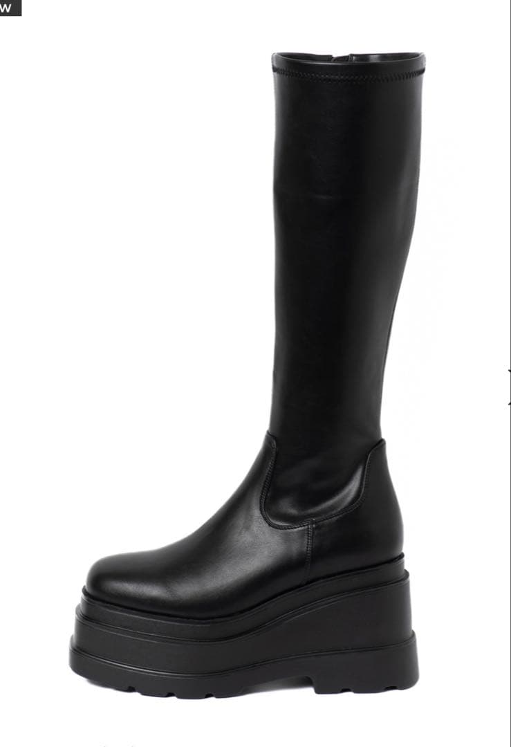 R&E 厚底ストレッチロングブーツ　23.5cm
