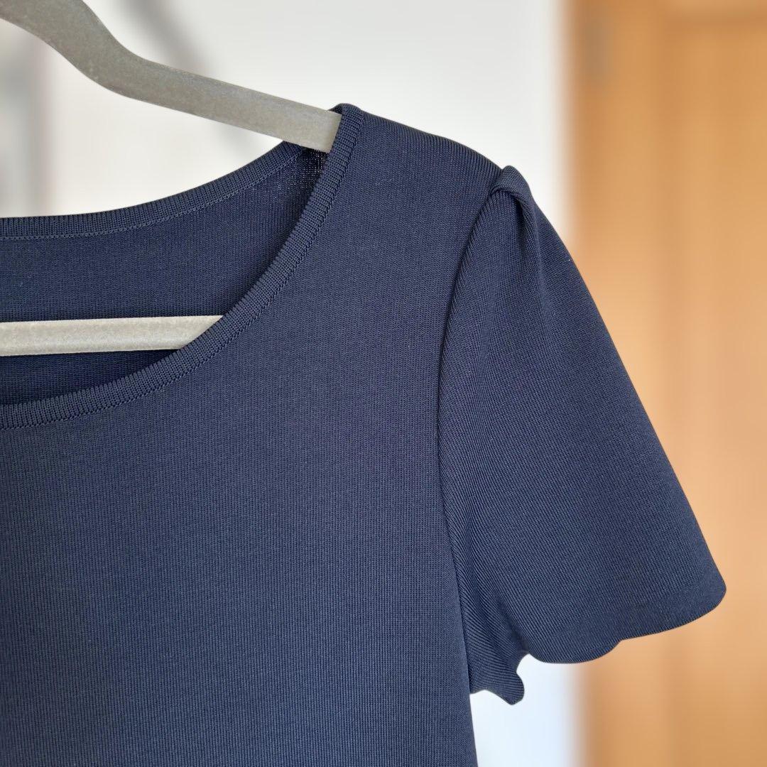 FOXEY ネイビー 半袖Tシャツ　40