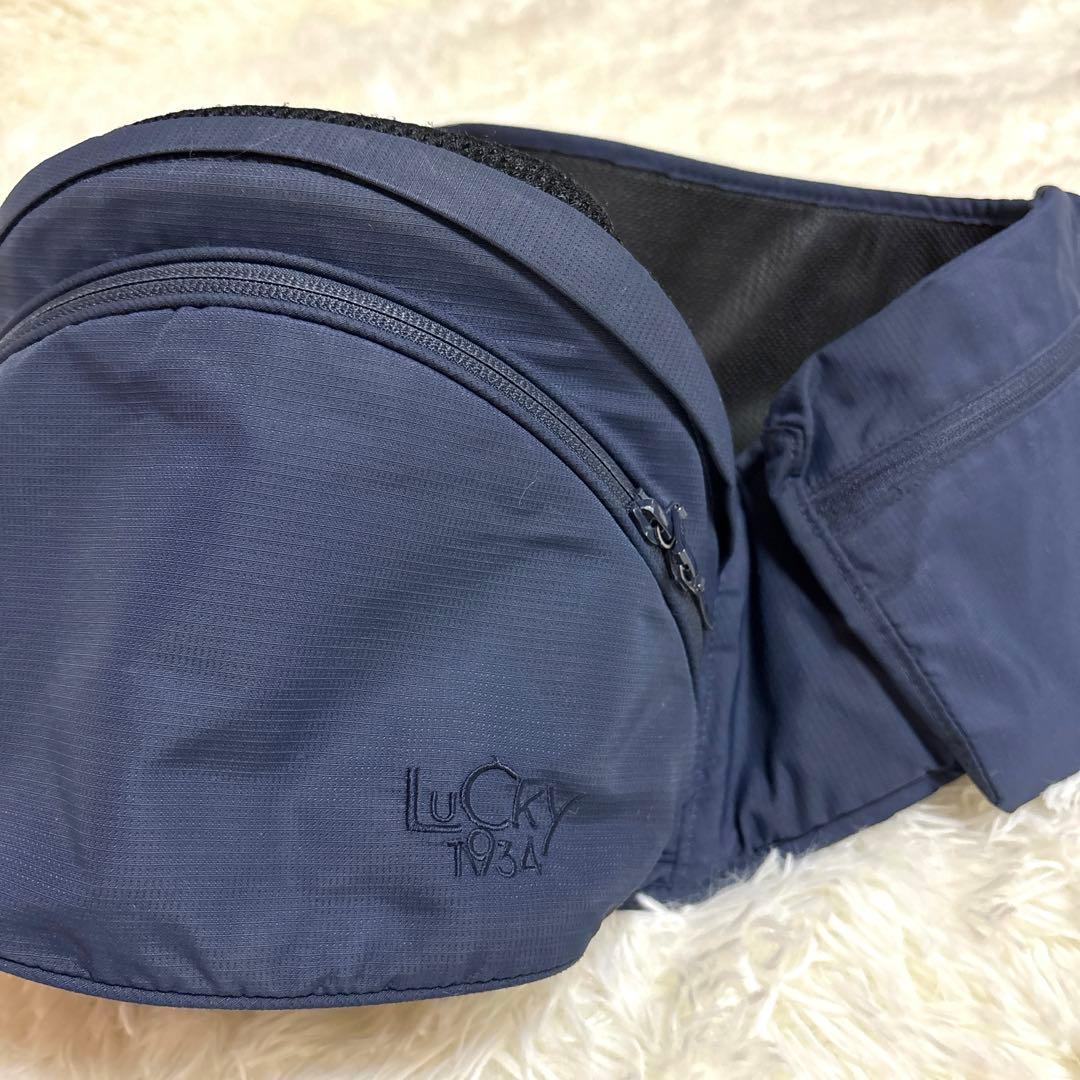 ポルバン アドバンス ヒップシート Lucky シングルショルダー付 ネイビー