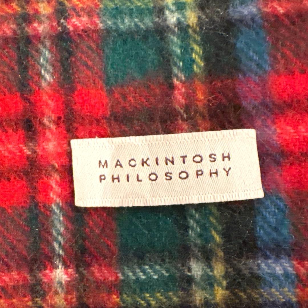 Macintosh Philosophy カシミア タータンチェック マフラー