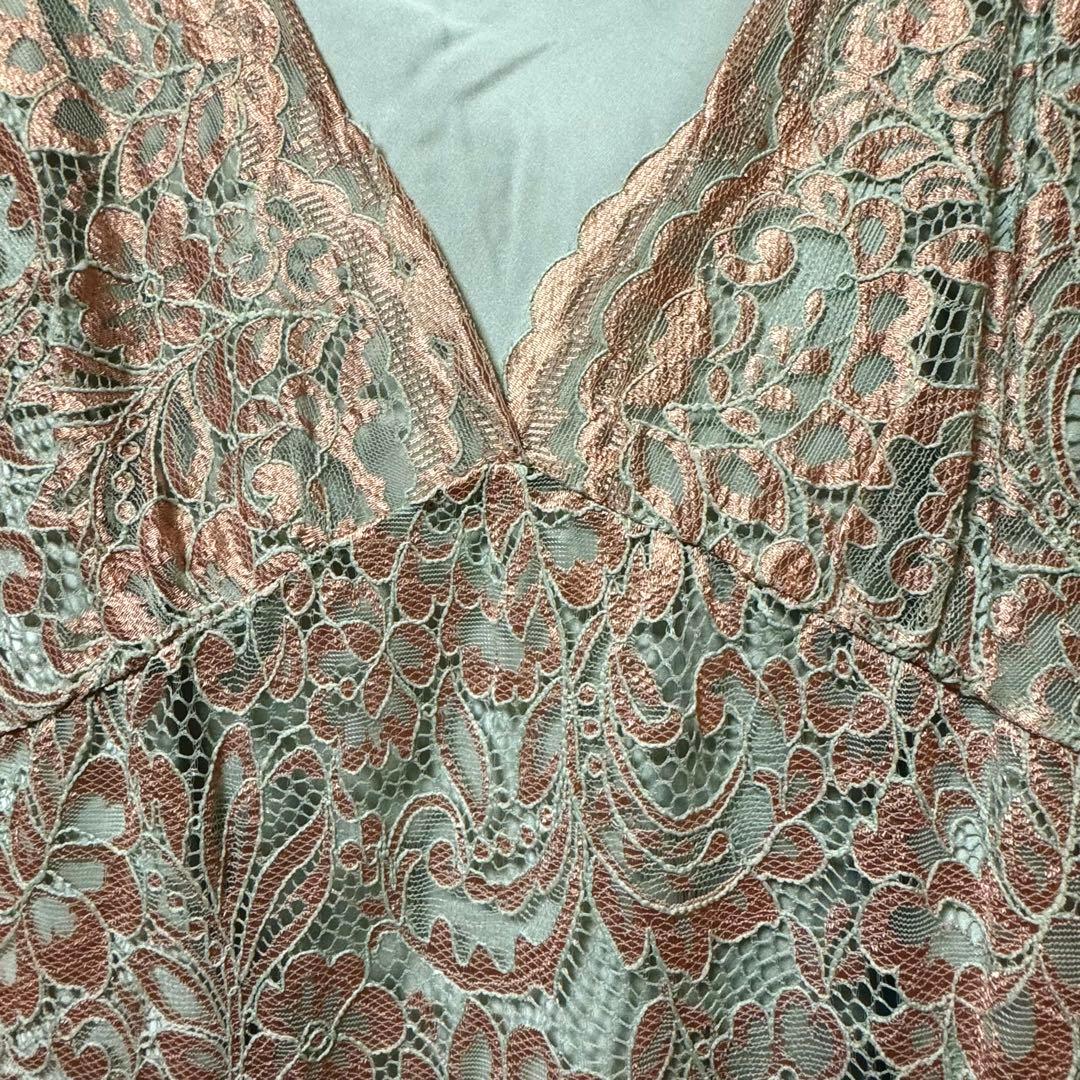 Rose3 レースルームワンピース【M】ANNEBRA アンブラ　グリーン