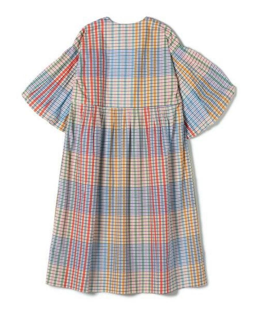 kowtow:Yoshiドレス チェック柄フレアスリーブロングワンピース