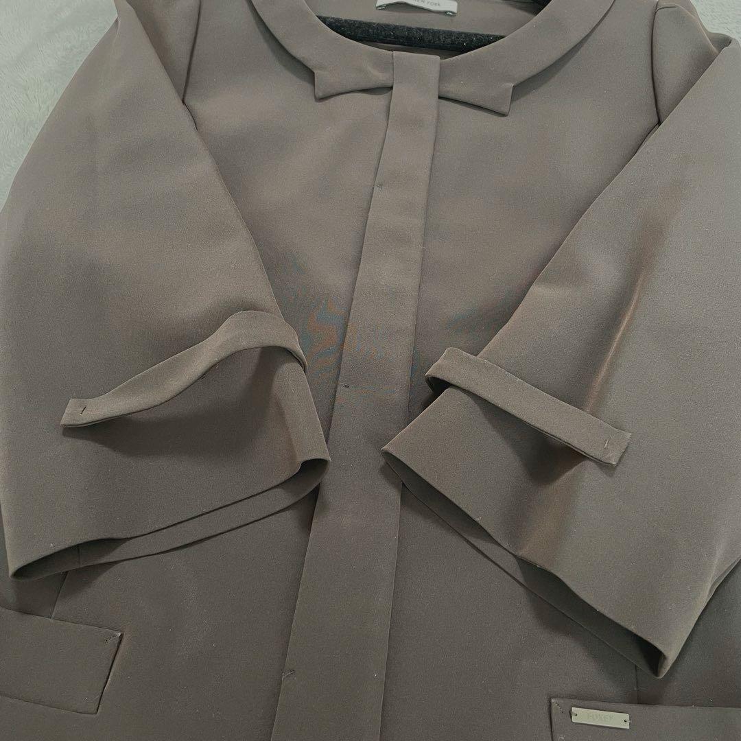 【美品】FOXEY フォクシー コート　ギャルソンヌ　ダークブラウン