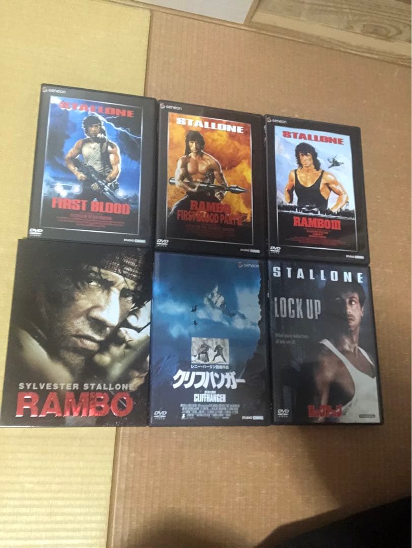ロッキー1〜6、ランボー1〜4、クリフハンガー、ロックアップDVDセット