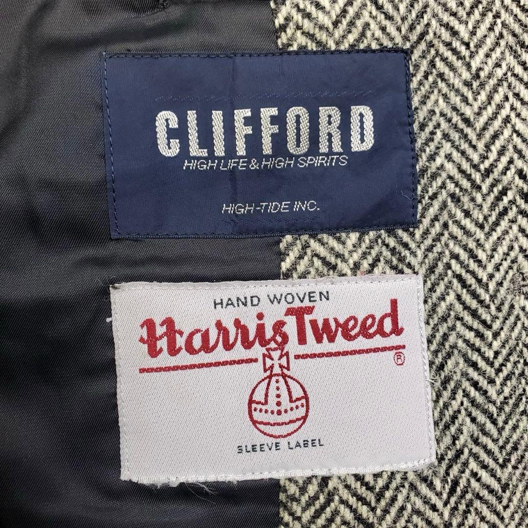 Harris Tweed テーラードジャケット ヘリンボーン グレー 高級生地