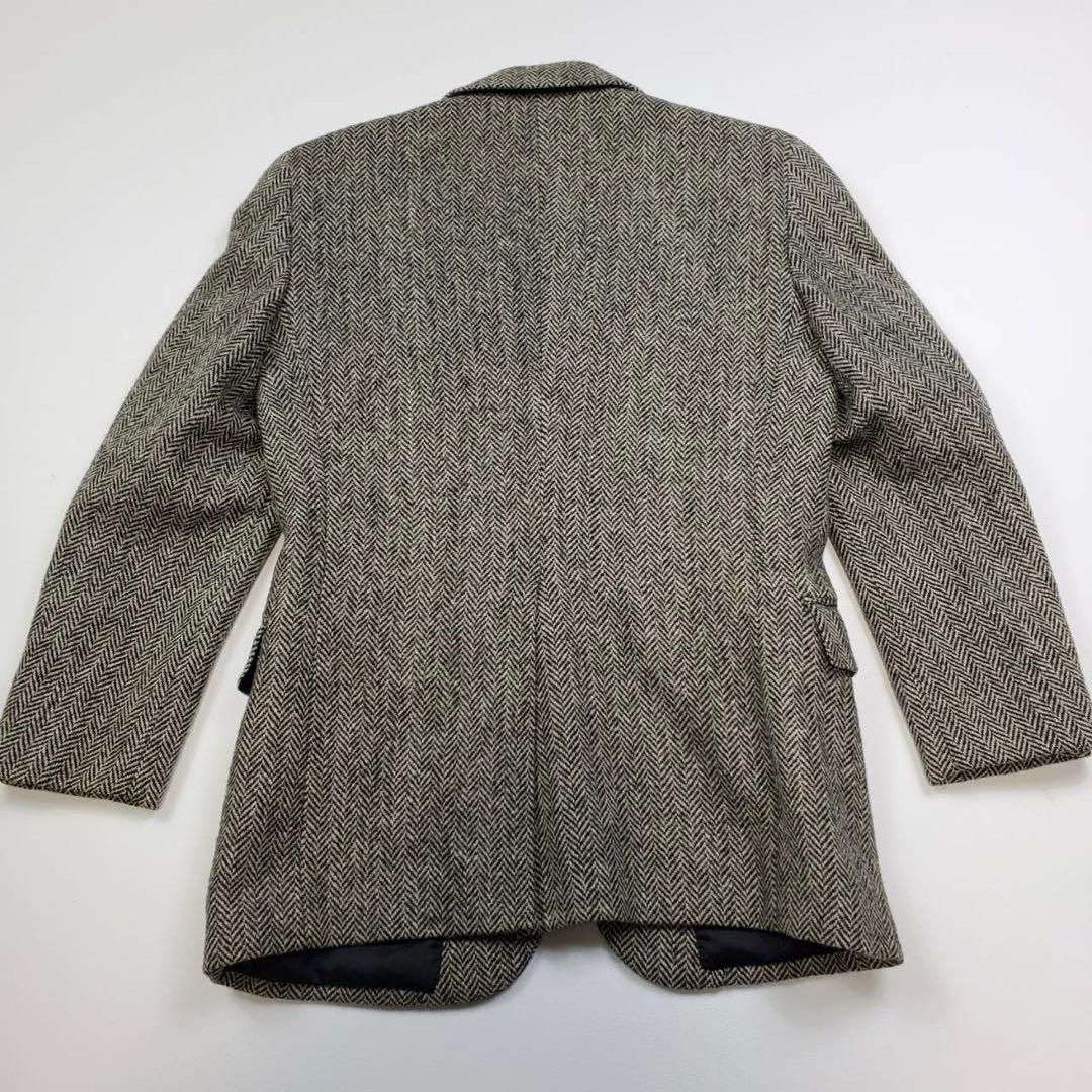 Harris Tweed テーラードジャケット ヘリンボーン グレー 高級生地