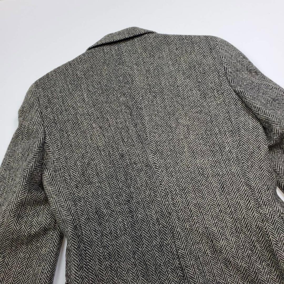 Harris Tweed テーラードジャケット ヘリンボーン グレー 高級生地