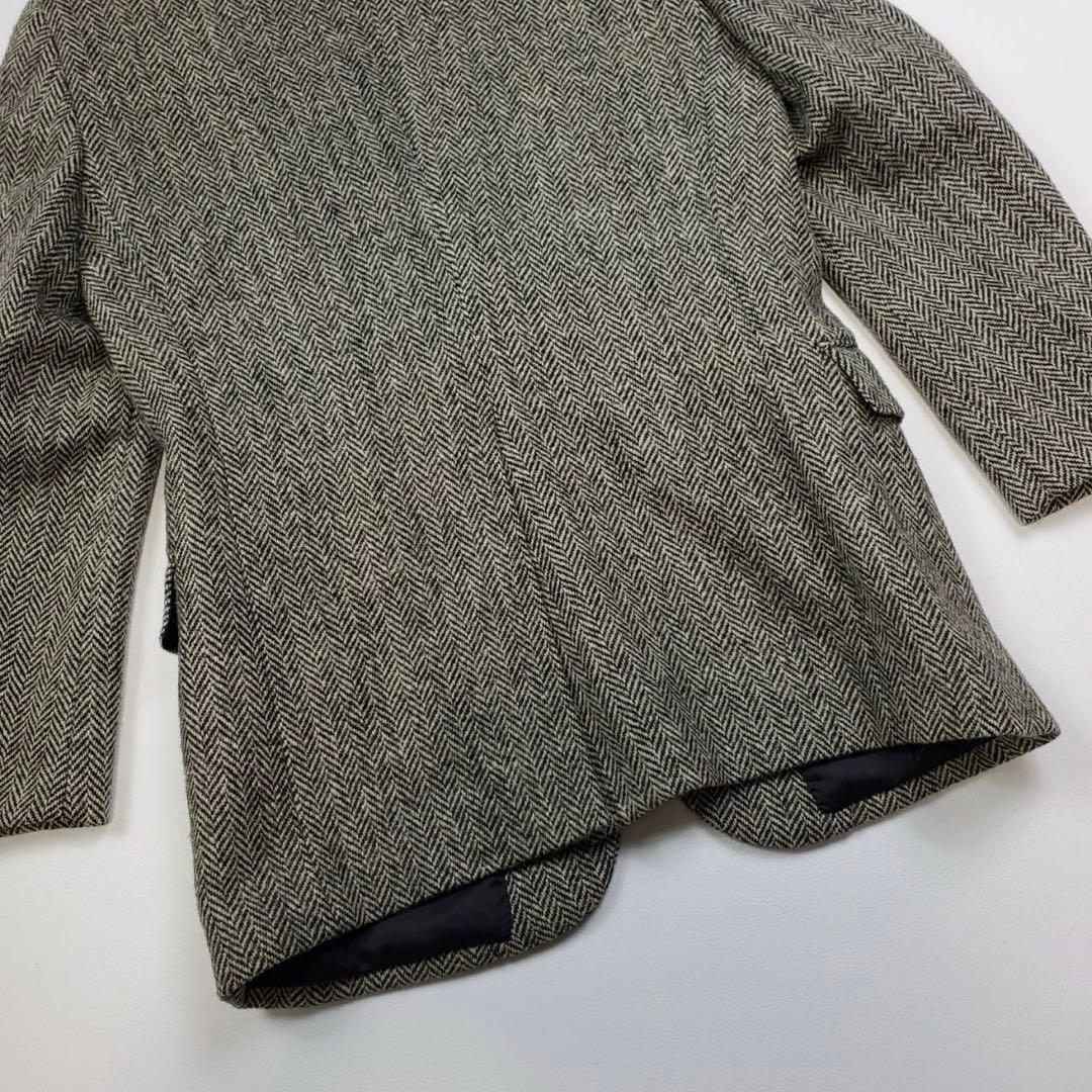 Harris Tweed テーラードジャケット ヘリンボーン グレー 高級生地