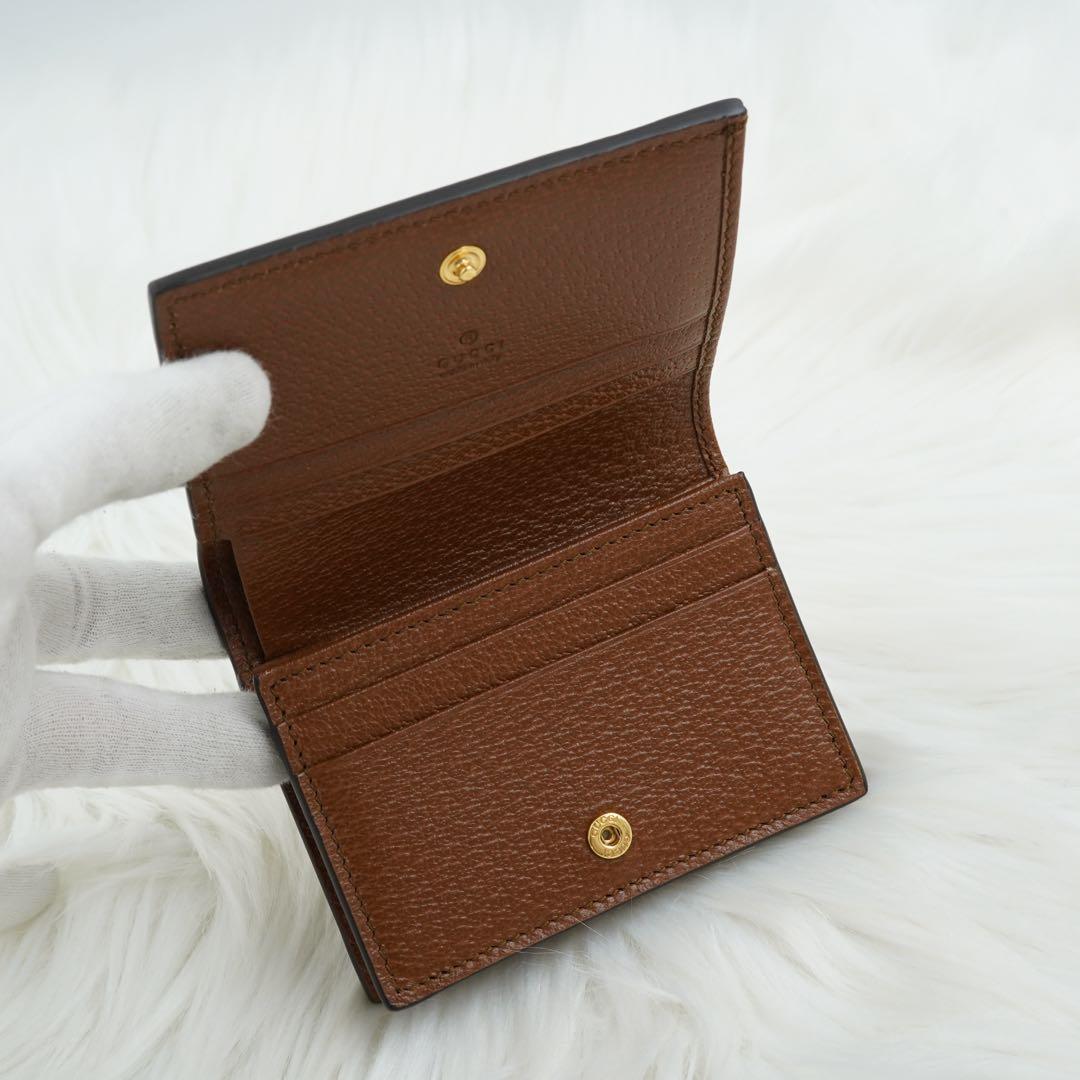 未使用品　付属品付き　GUCCI グッチ　二つ折り財布　オフィディア　キャンバス