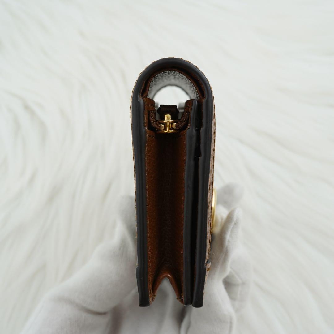 未使用品　付属品付き　GUCCI グッチ　二つ折り財布　オフィディア　キャンバス