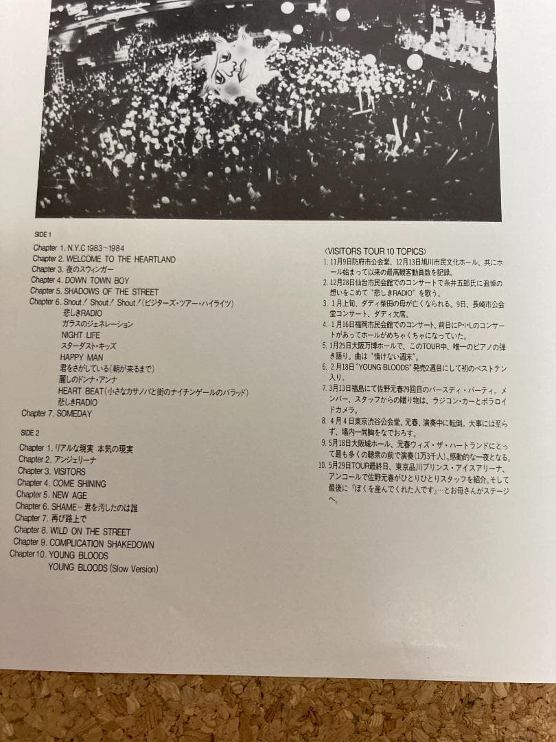 佐野元春　ライブ　Visitors Tour’84-’85 LD