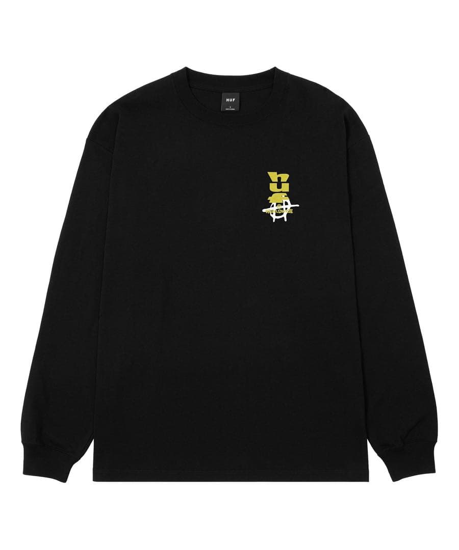 HUF グラフィックロングスリーブTシャツ 黒