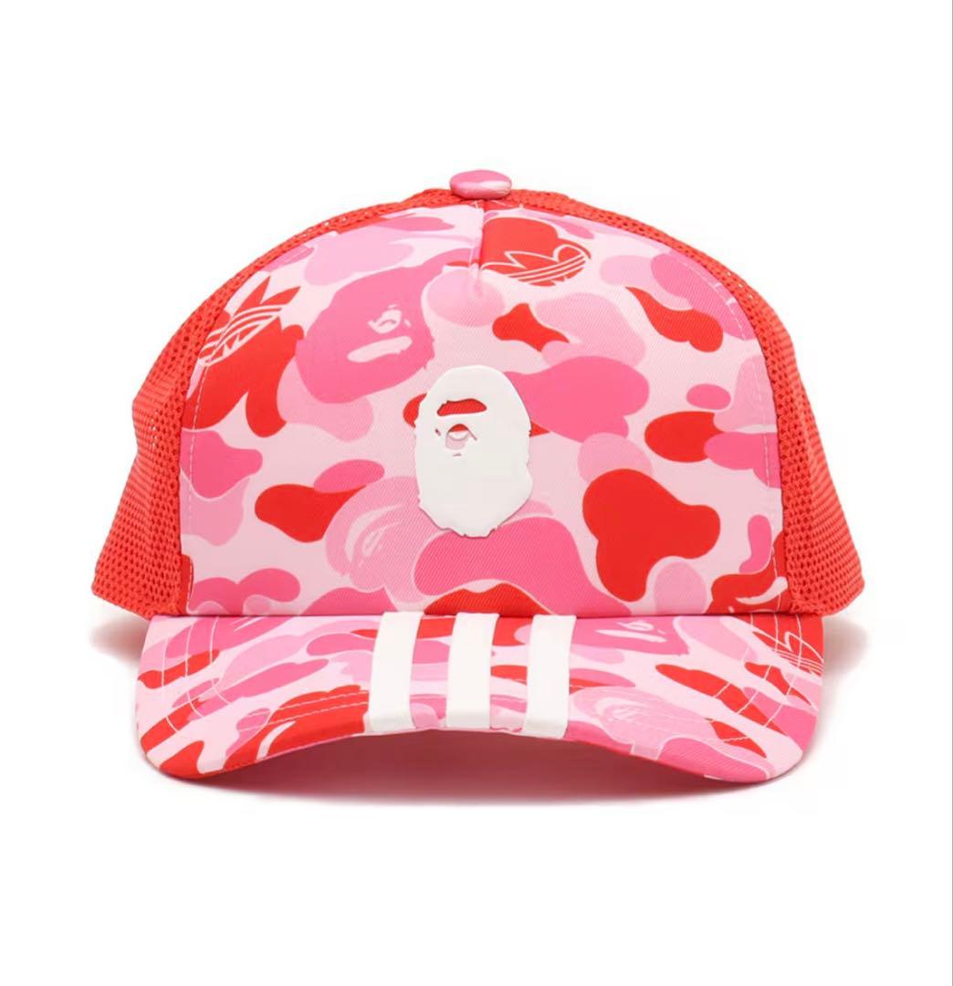 adidas TRUCKER CAP BAPE クリアピンク