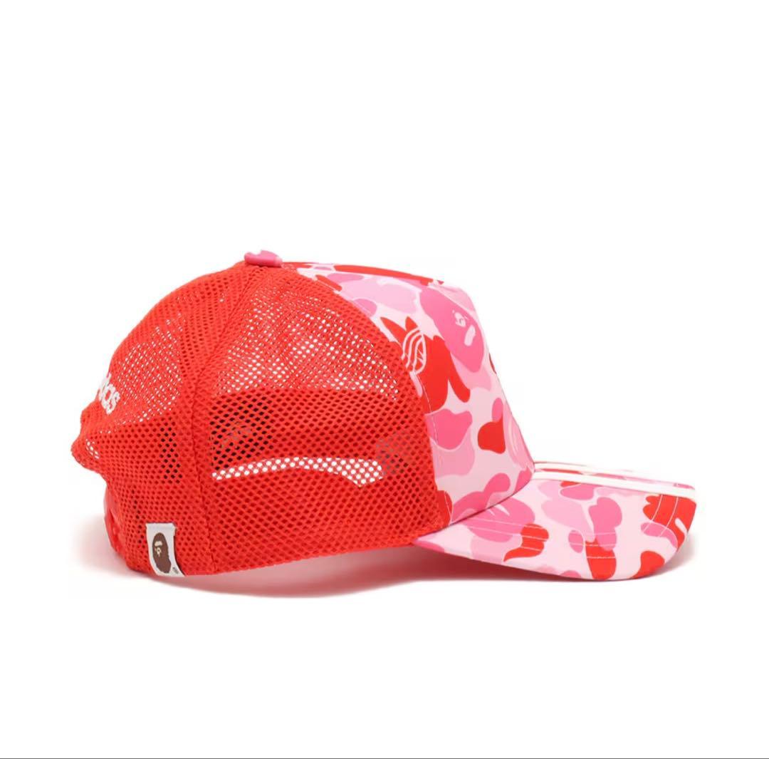 adidas TRUCKER CAP BAPE クリアピンク