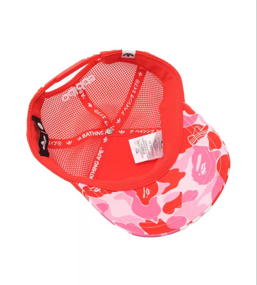 adidas TRUCKER CAP BAPE クリアピンク