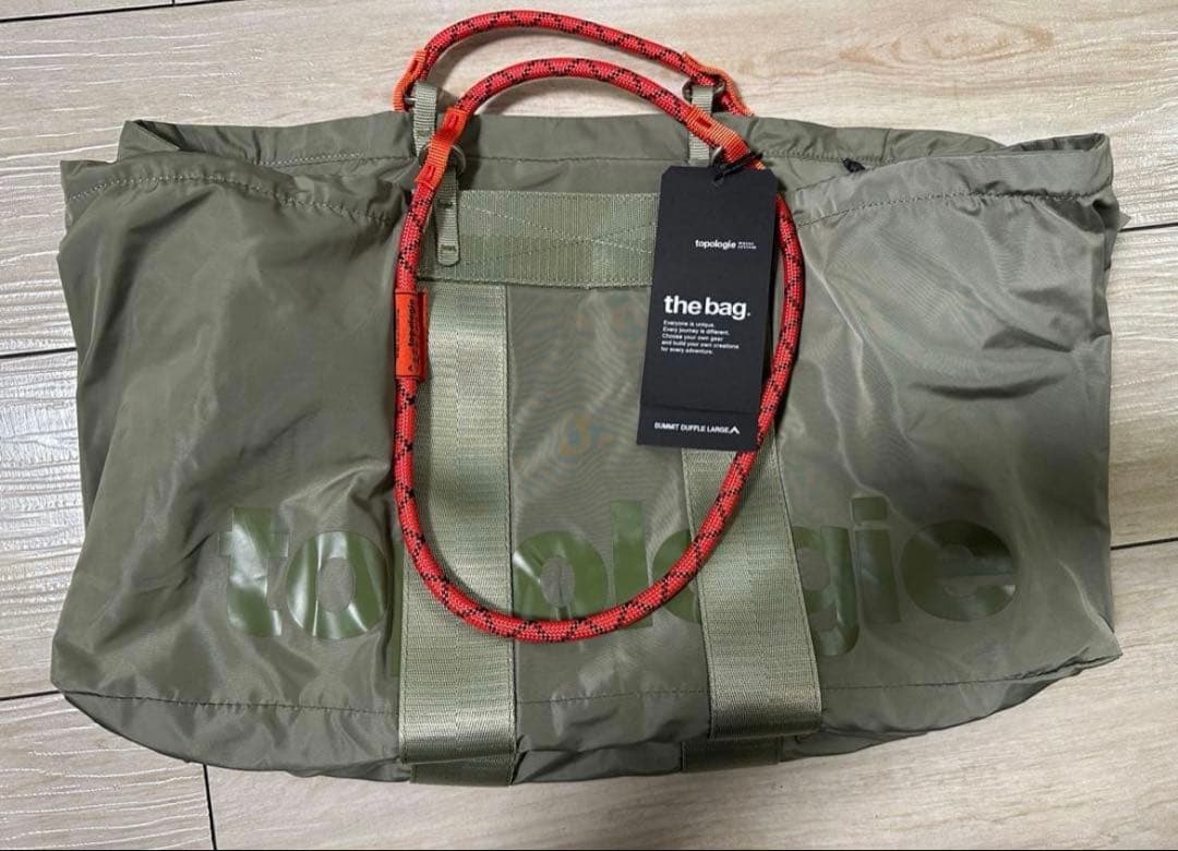 topologie Duffle Large オリーブグリーン　ストラップ付き