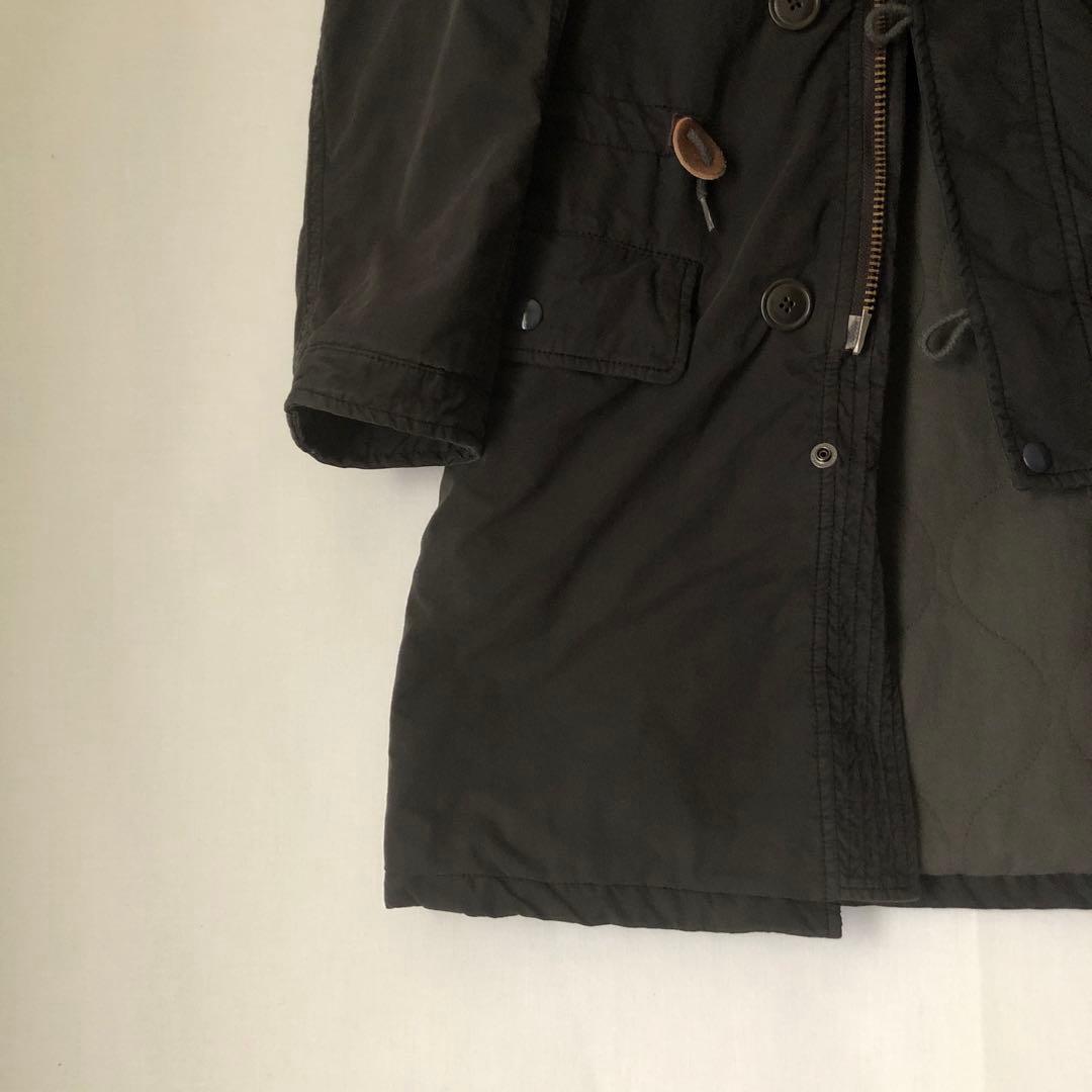 【秋冬】Johnbull ジョンブル ブラック モッズコート ファー付き