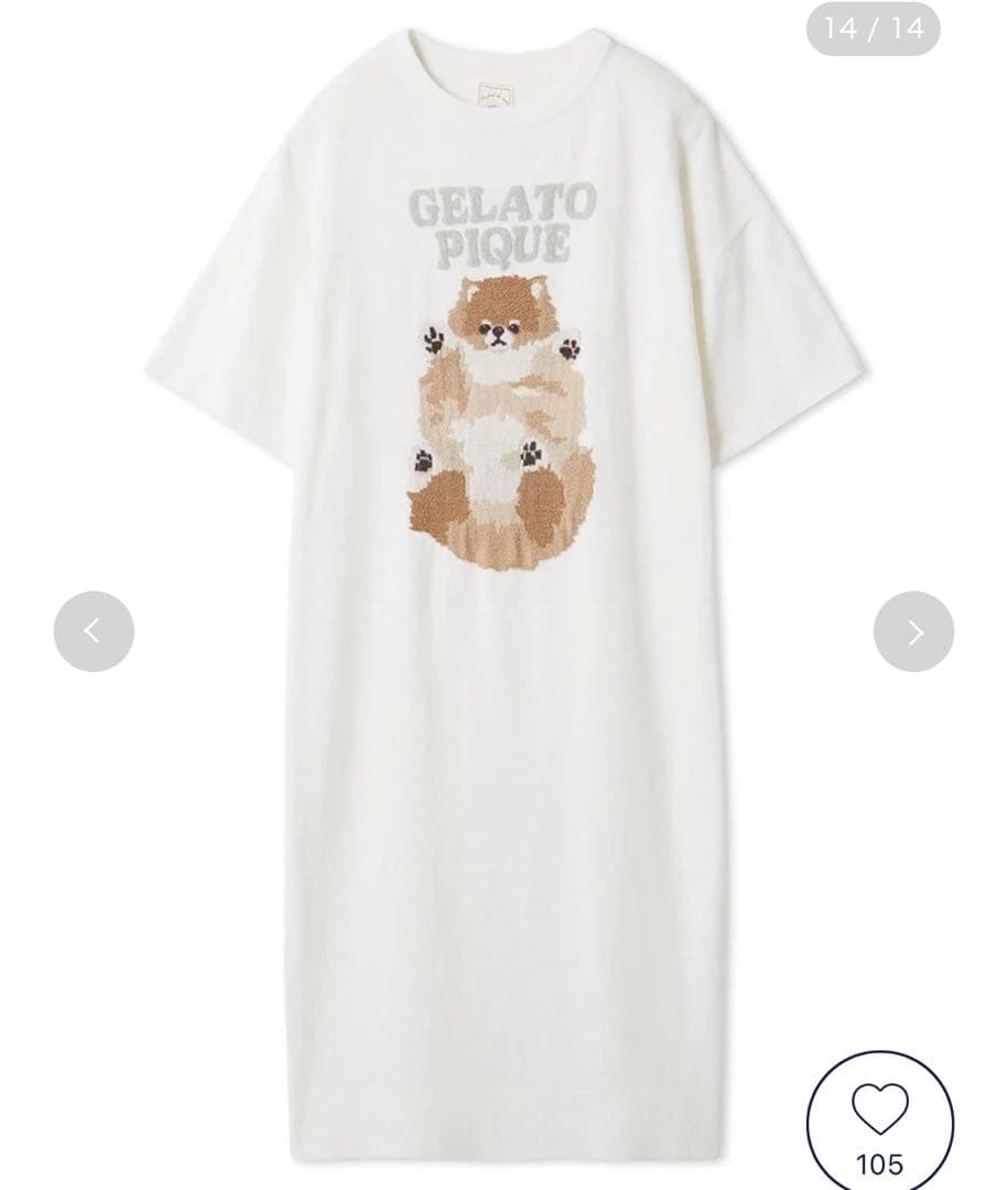 gelatopique ドッグジャガードワンピース　ポメラニアン
