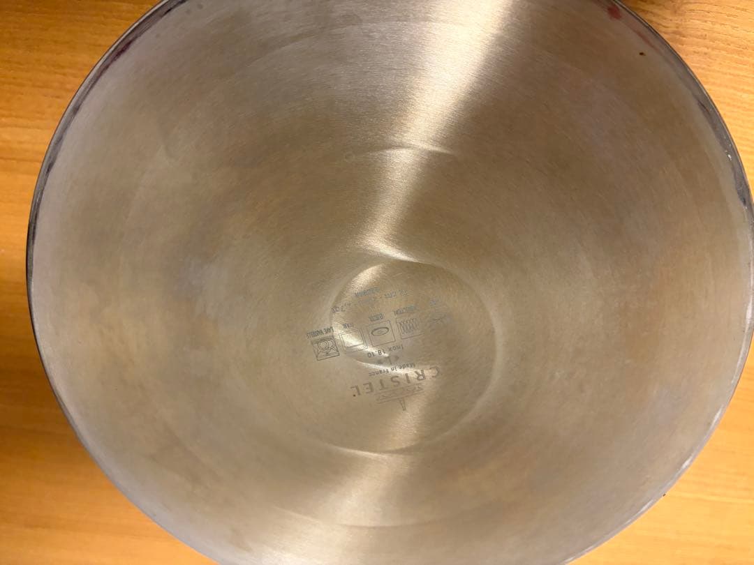 クリステル浅鍋22cm 、フラットガラスふた付き