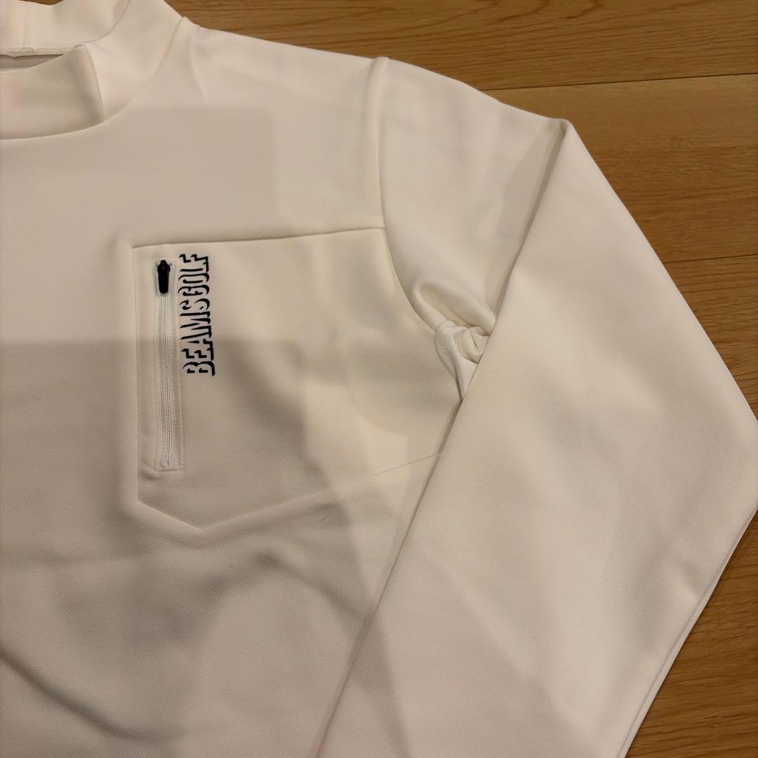 BEAMS GOLF ハイネックゴルフシャツ ホワイト