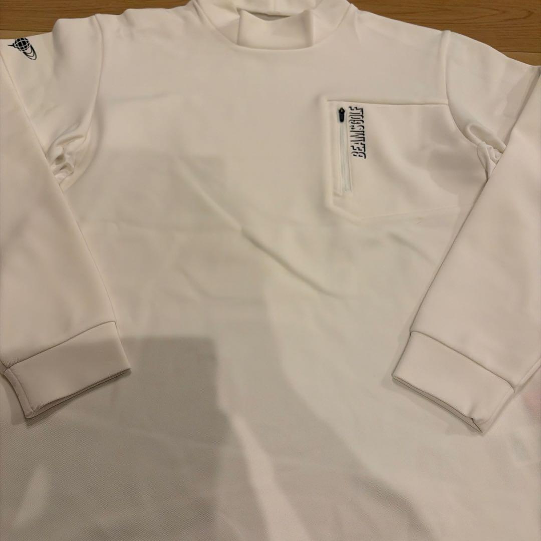 BEAMS GOLF ハイネックゴルフシャツ ホワイト