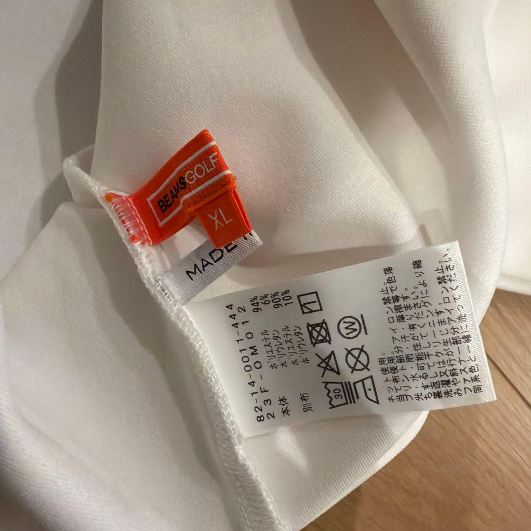BEAMS GOLF ハイネックゴルフシャツ ホワイト