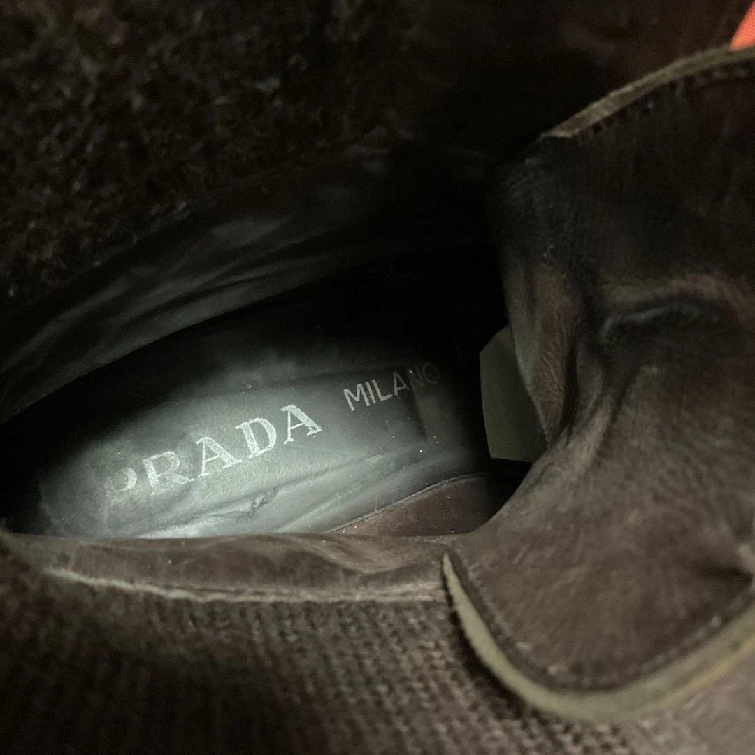 PRADA ブーツ　ブラウン
