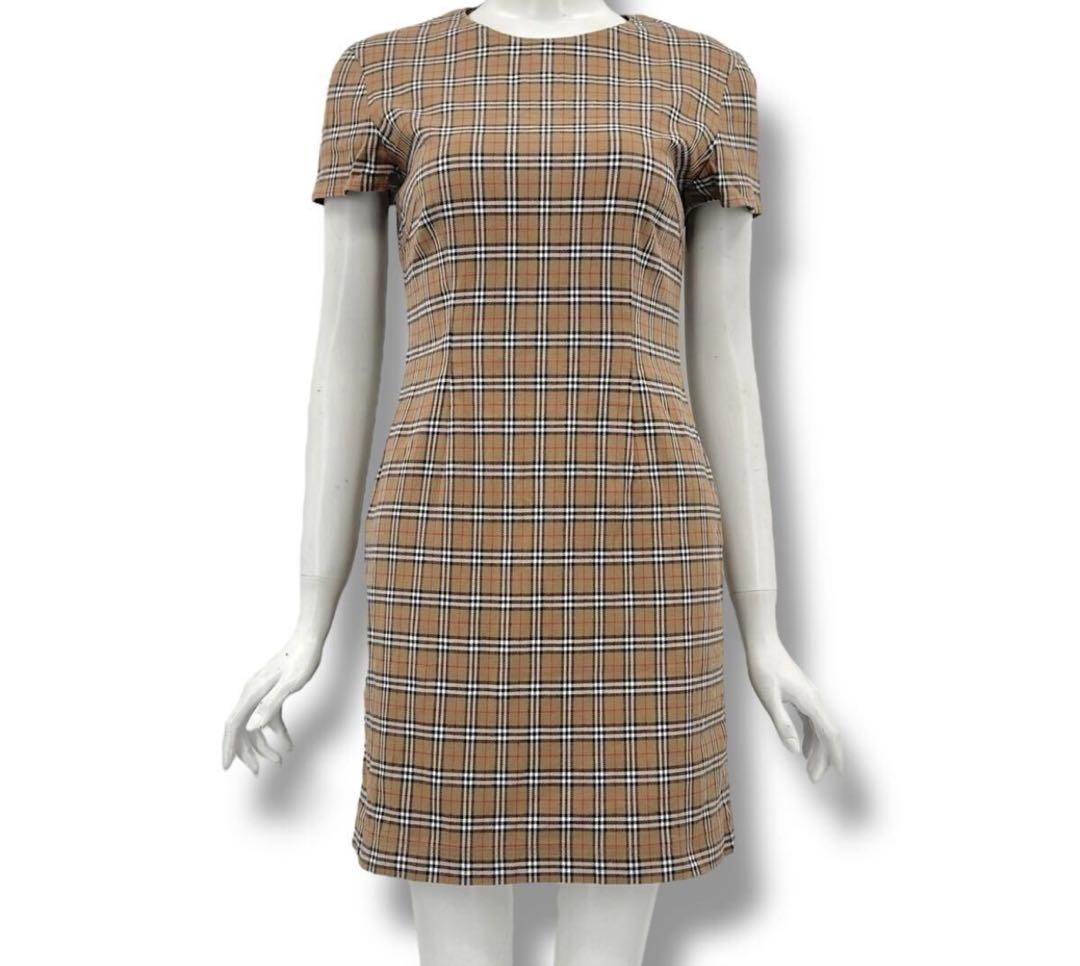 超美品 バーバリーブルーレーベル38 ノバチェック ワンピース